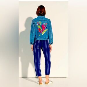 Amazing Hayley  Embroidered Denim Jacket, Excellent Condition!